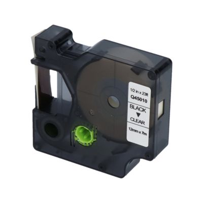 Ruban compatible Dymo 45010 (S0720500) - (12 mm) - Noir sur transparent