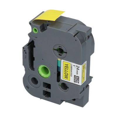 Ruban compatible Brother TZe-651 - (24 mm x 24 mm) - Noir sur jaune