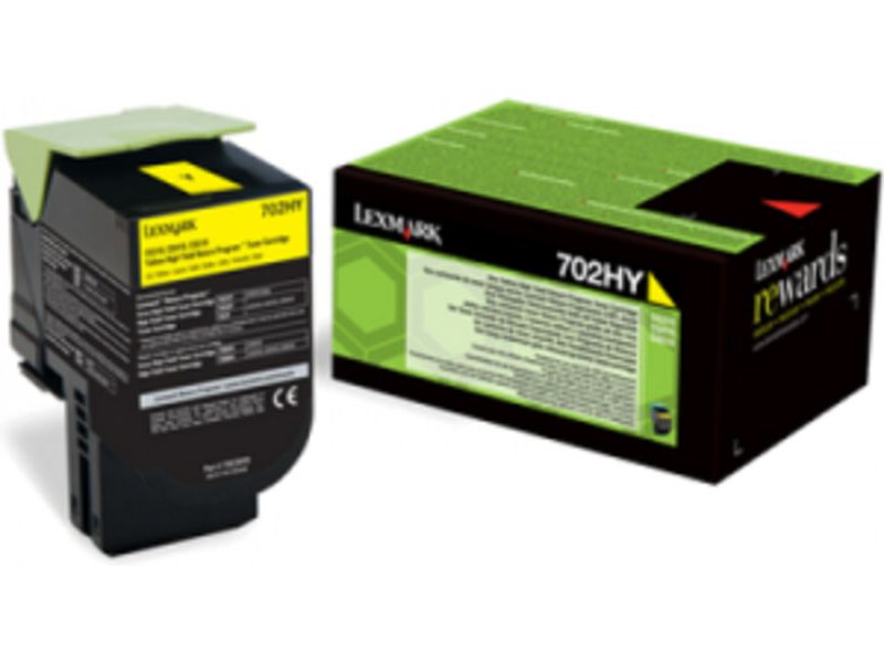 Lexmark 70C2HY0 (702HY) Toner Geel Hoge capaciteit