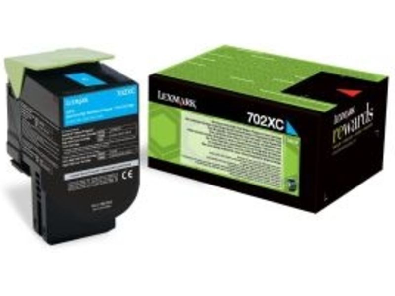 Lexmark 70C2XC0 (702XC) Toner Cyaan Extra hoge capaciteit