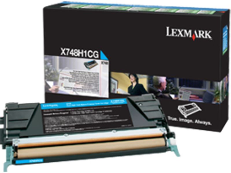 Lexmark X748H1CG Toner Cyaan Hoge capaciteit