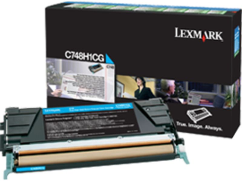 Lexmark C748H1CG Toner Cyaan Hoge capaciteit