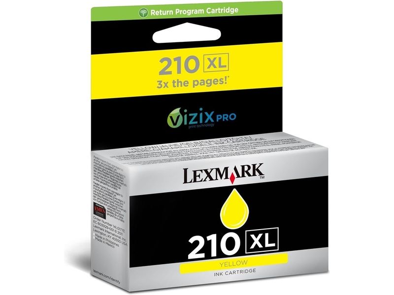 Lexmark 14L0177E (210XL) Inktcartridge Geel Hoge capaciteit
