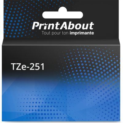 Produit compatible Brother TZe-251 - (24 mm) Paquet de 5 - Multipack