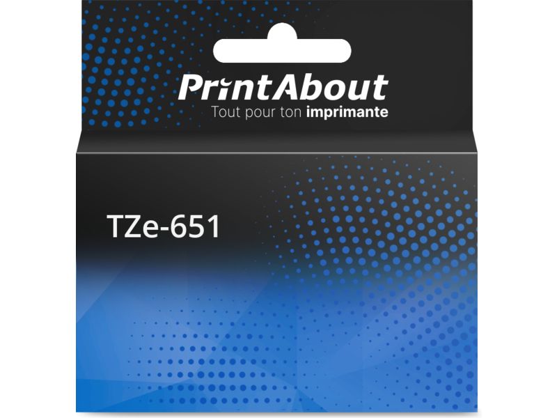 Produit compatible Brother TZe-651 - (24 mm) Paquet de 5 - Multipack