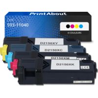 Toner compatible Dell 593-11040 (N51XP) - 4 couleurs - Multipack