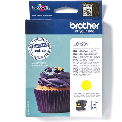 Brother LC-123Y - Jaune - Cartouche d'encre