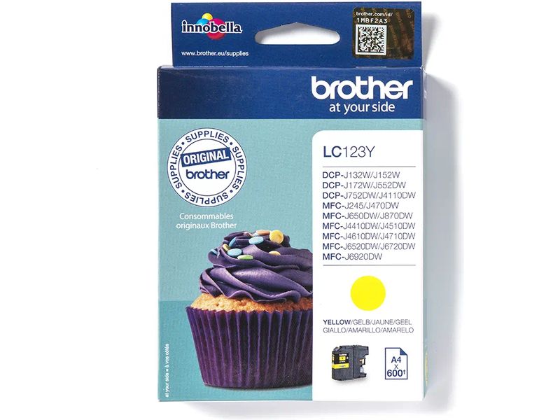 Brother LC-123Y Inktcartridge Geel