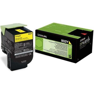 Lexmark 80C20Y0 (802Y) - Jaune - Toner