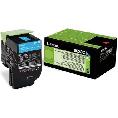 Lexmark 80C2SC0 (802SC) - Cyan - Toner