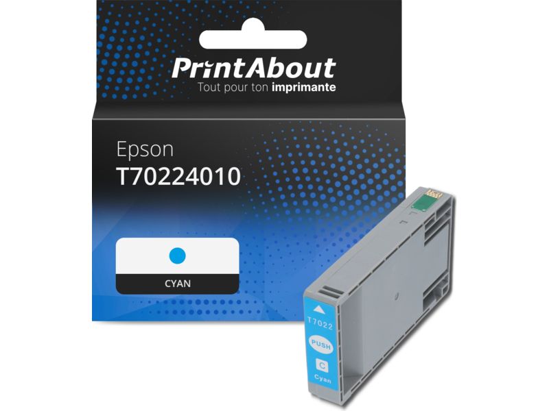 Cartouche compatible Epson T70224010 - Cyan