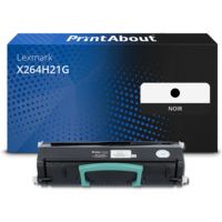 Toner compatible Lexmark X264H21G - Noir - Grande capacité