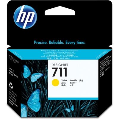 HP 711 (CZ132A) - Jaune - Cartouche d'encre