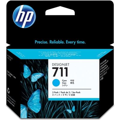Cartouche d'encre HP 711 (CZ134A) 3x Cyan - Multipack