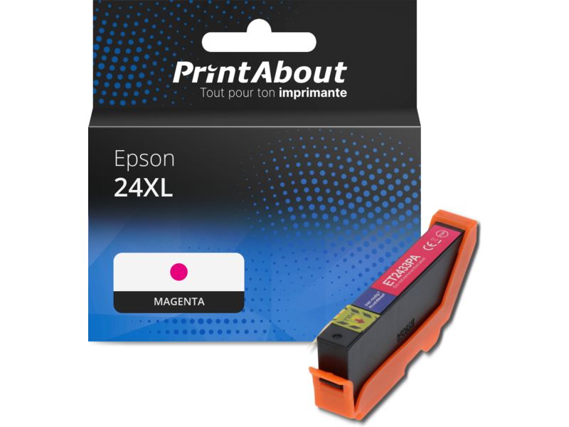 Cartouche compatible Epson 24XL (C13T24334012) - Magenta - Grande capacité