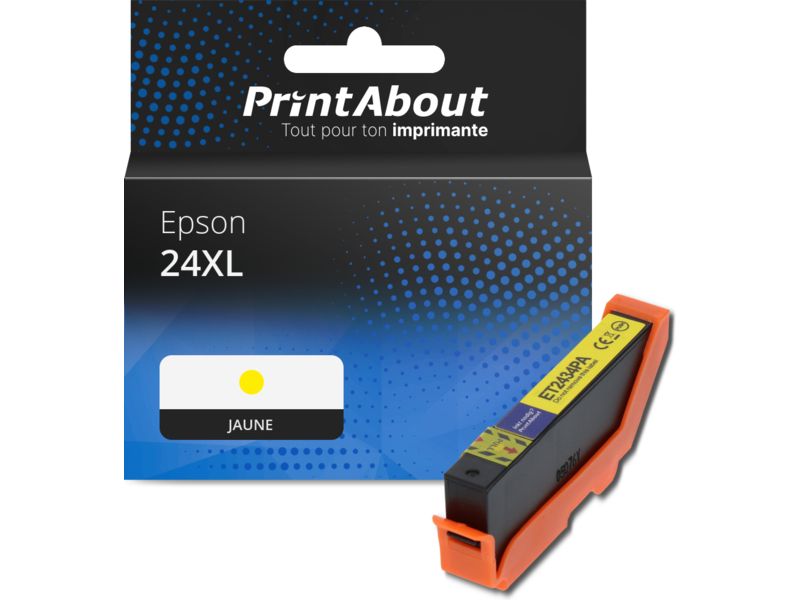 Cartouche compatible Epson 24XL (C13T24344012) - Jaune - Grande capacité