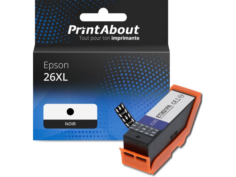 Cartouche compatible Epson 26XL (C13T26214012) - Noir - Grande capacité