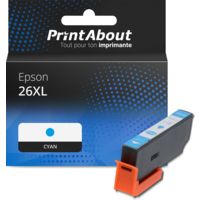 Cartouche compatible Epson 26XL (C13T26324012) - Cyan - Grande capacité