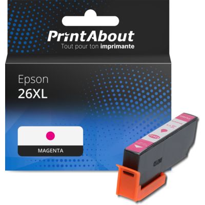Cartouche compatible Epson 26XL (C13T26334012) - Magenta - Grande capacité