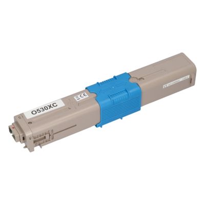 Toner compatible OKI 44469724 - Cyan - Grande capacité