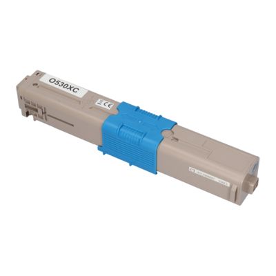 Toner compatible OKI 44469724 - Cyan - Grande capacité