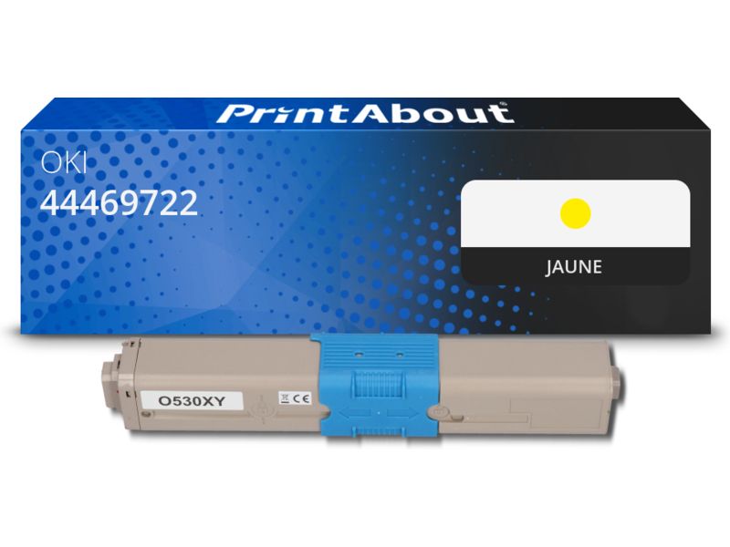 Toner compatible OKI 44469722 - Jaune - Grande capacité