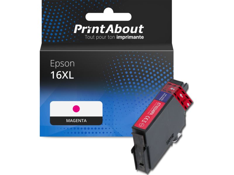 Cartouche compatible Epson 16XL (C13T16334012) - Magenta - Grande capacité