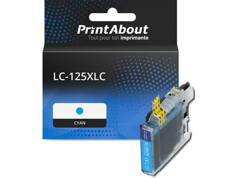 Cartouche compatible Brother LC-125XLC - Cyan - Grande capacité