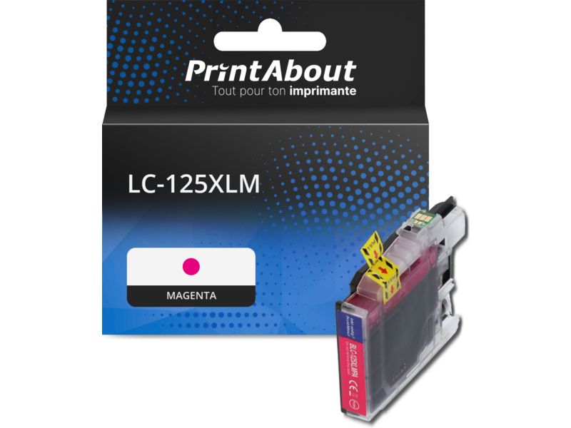 Cartouche compatible Brother LC-125XLM - Magenta - Grande capacité