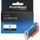 Cartouche compatible Canon CLI-551C XL - Cyan - Grande capacité