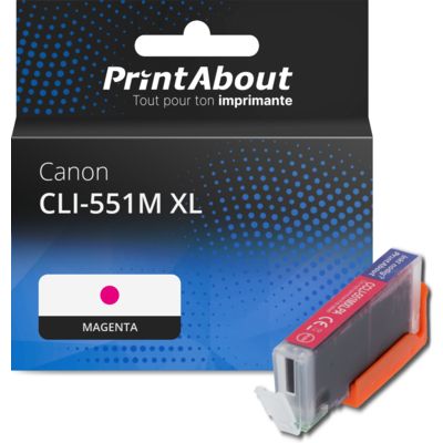 Cartouche compatible Canon CLI-551M XL - Magenta - Grande capacité