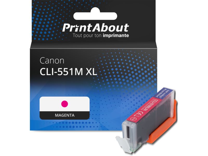 Cartouche compatible Canon CLI-551M XL - Magenta - Grande capacité
