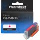 Cartouche compatible Canon CLI-551M XL - Magenta - Grande capacité
