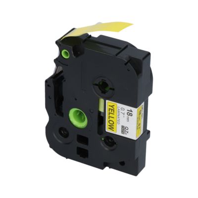 Ruban compatible Brother TZe-641 - (18 mm) - Noir sur jaune