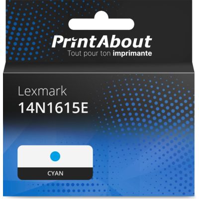 Cartouche compatible Lexmark 14N1615E (150XL) - Cyan - Grande capacité