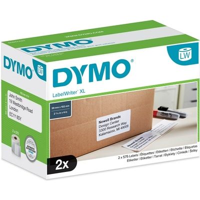 Dymo S0947420 - (102 mm x 59 mm) 2 rouleaux - Noir sur blanc - Étiquette