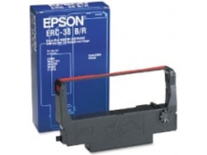 Epson ERC-38BR Ribbon Zwart+rood