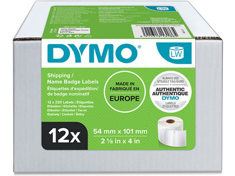 Dymo 13186 (S0722420) Multipack (54 mm x 101 mm) 12 rollen