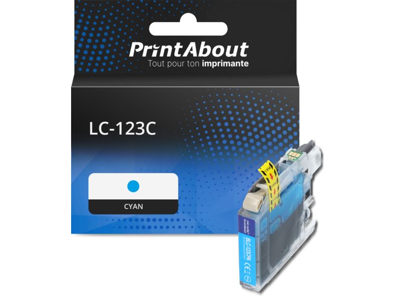 Cartouche compatible Brother LC-123C - Cyan