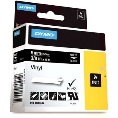 Dymo 1805437 - (9 mm) - Blanc sur noir - Ruban