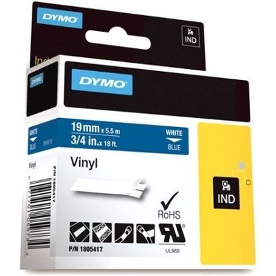 Dymo 1805417 - (19 mm) - Blanc sur bleu - Ruban
