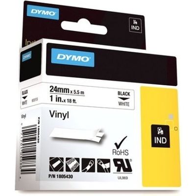 Dymo 1805430 - (24 mm x 24 mm) - Noir sur blanc - Ruban