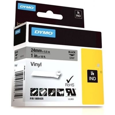 Dymo 1805425 Ruban d'étiquetage Noir sur gris (24 mm)