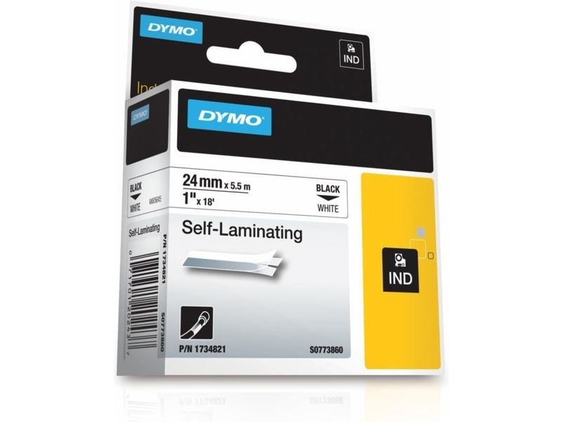 Dymo 1734821 (S0773860) Tape Zwart op wit (24 mm)