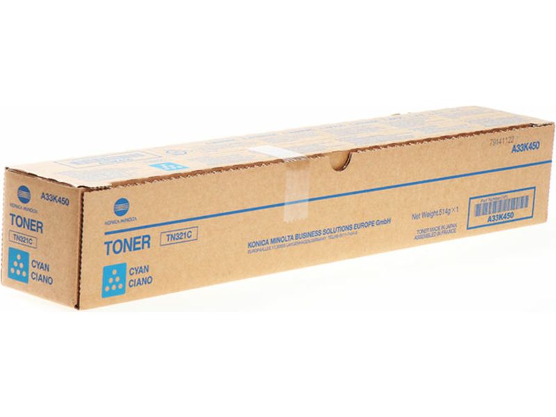Konica Minolta TN-321C - Cyan - originale - cartouche de toner - pour bizhub C224, C284, C364