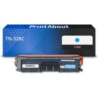 Toner compatible Brother TN-328C - Cyan - Très grande capacité