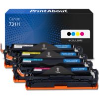 Toner compatible Canon 731H  - 4 couleurs - Grande capacité - Multipack