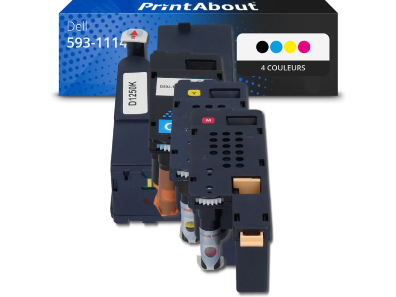 Toner compatible Dell 593-11140 (810WH) - 4 couleurs - Multipack