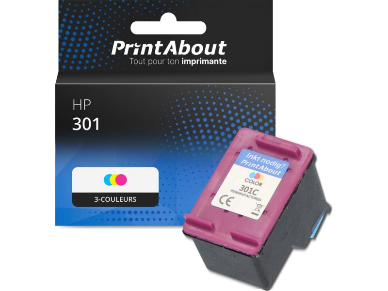 Cartouche compatible HP 301 (CH562EE) - 3-couleurs