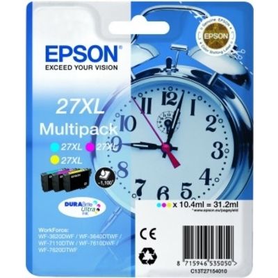 Epson 27XL (C13T27154012) - 3-couleurs - Cartouche d'encre - Grande capacité - Multipack